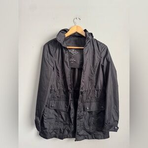 St. John's Bay Black Raincoat for women